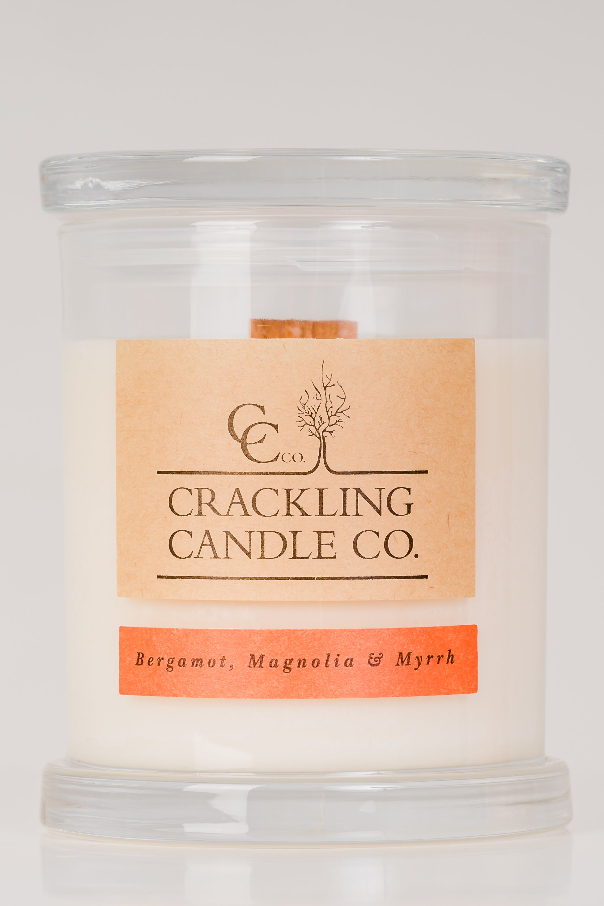 Bergamot, Magnolia + Myrrh Crackling Candle Co