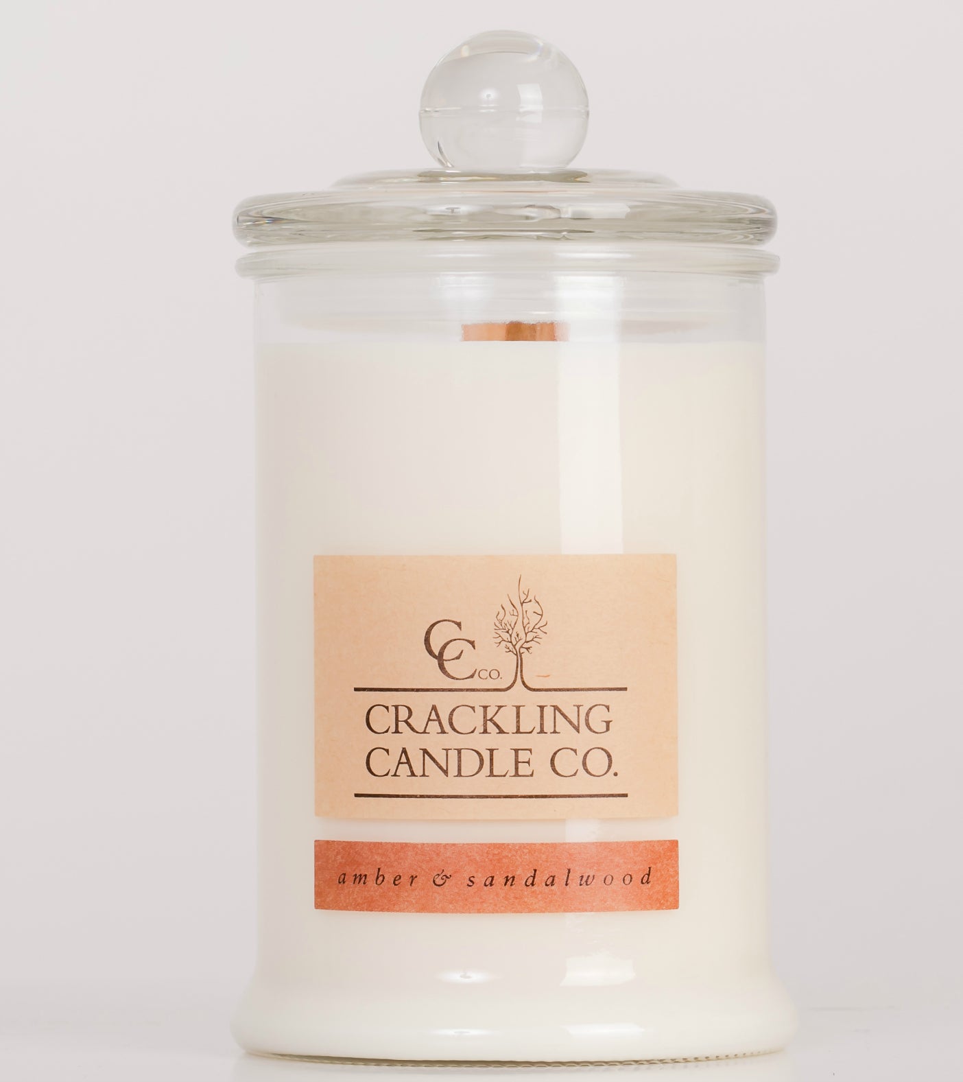 Amber + Sandalwood Crackling Candle Co